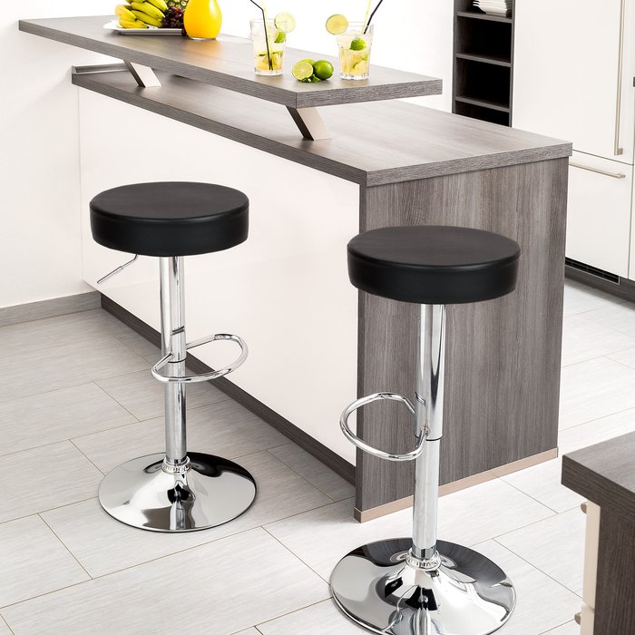 The Range | TECTAKE TecTake 2 Sebastian Bar Stools - Black TECTAKE TecTake 2 Sebastian Bar Stools - Black