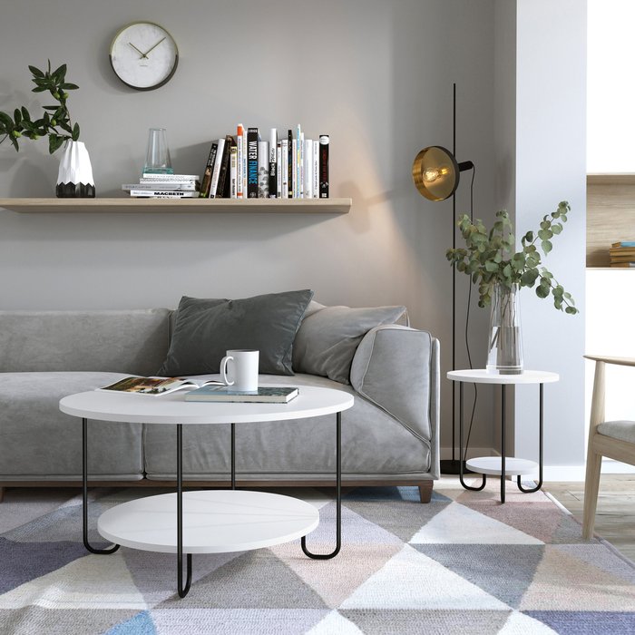 The Range | Decortie Corro Modern Coffee Table Multipurpose - White Decortie Corro Modern Coffee Table Multipurpose - White
