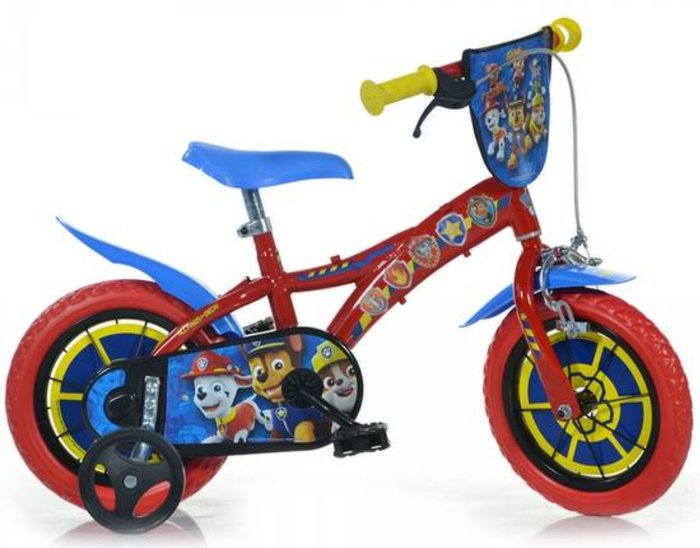 The Range | Dino Dino Paw Patrol 12in Kids Bike - Red/Blue Dino Dino Paw Patrol 12in Kids Bike - Red/Blue