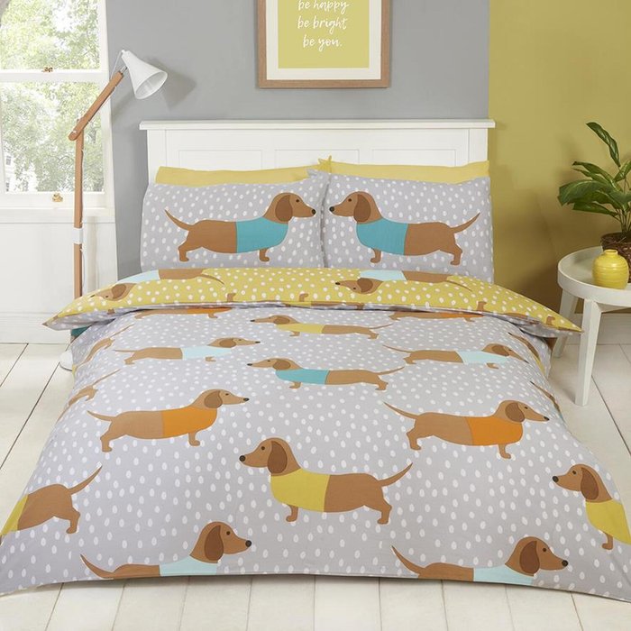 The Range | Dolly Dachshund Duvet Set - King Dolly Dachshund Duvet Set - King