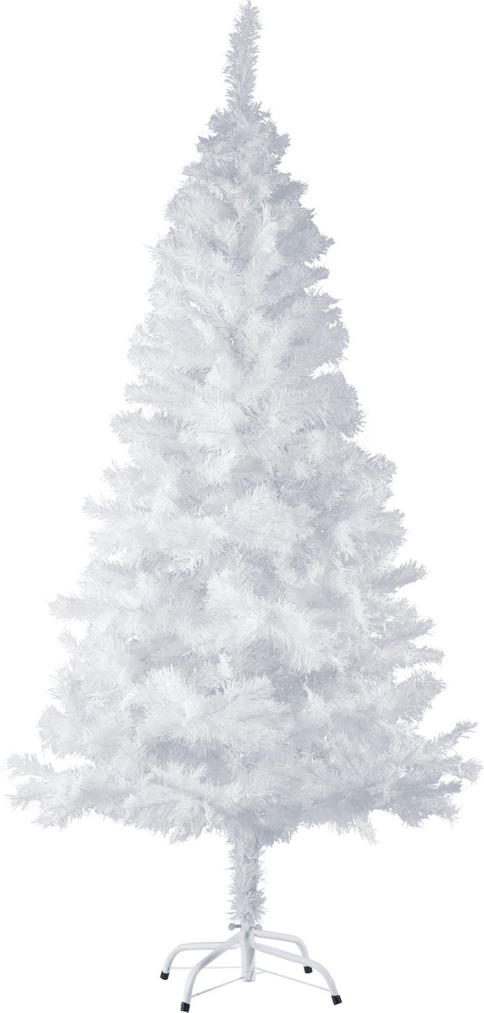 The Range | TECTAKE Lifelike Christmas Tree With Metal Stand - White TECTAKE Lifelike Christmas Tree With Metal Stand - White