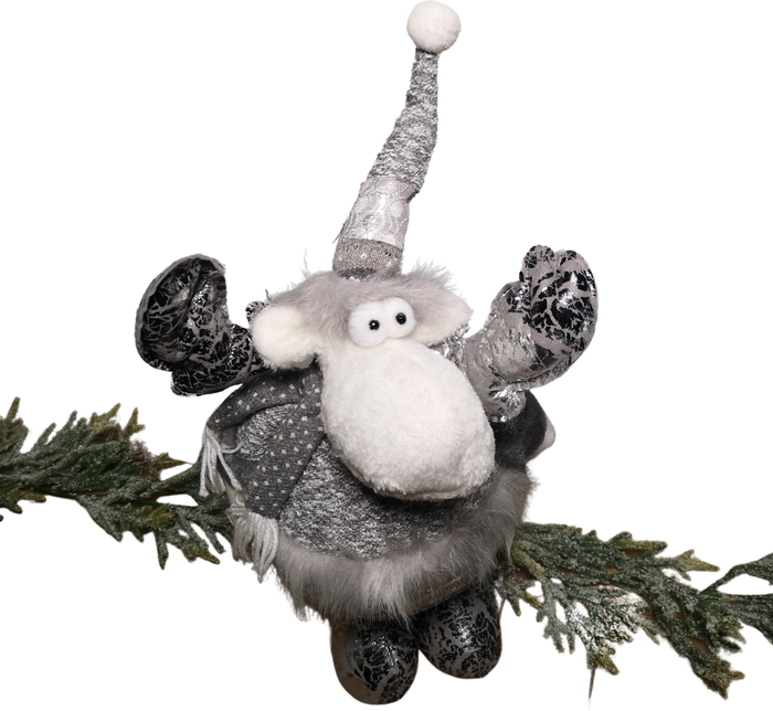 The Range | Samuel Alexander Grey Plush Christmas Moose Reindeer - Plain Jumper Samuel Alexander Grey Plush Christmas Moose Reindeer - Plain Jumper