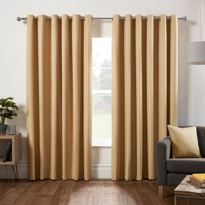 The Range | Divante Hoxton Blackout Eyelet Curtains - Ochre / 183cm / 168cm Divante Hoxton Blackout Eyelet Curtains - Ochre / 183cm / 168cm