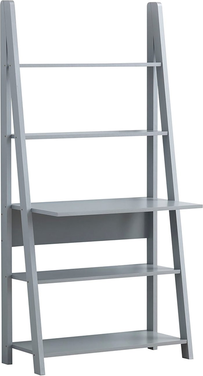The Range | Riva Tall Ladder Desk Bookcase - Grey Riva Tall Ladder Desk Bookcase - Grey