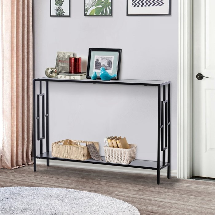 The Range | HOMCOM Console Table Home Furniture - Black, Grey HOMCOM Console Table Home Furniture - Black, Grey