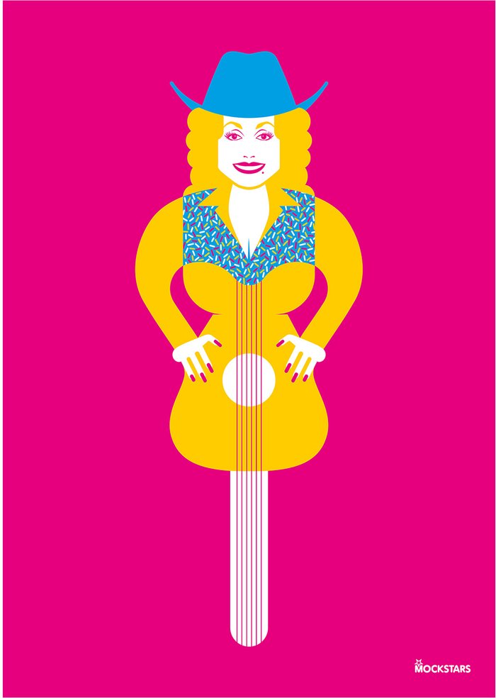The Range | Mockstars Mockstars Art Prints - Mockstars / Lolly Parton / A4 Mockstars Mockstars Art Prints - Mockstars / Lolly Parton / A4