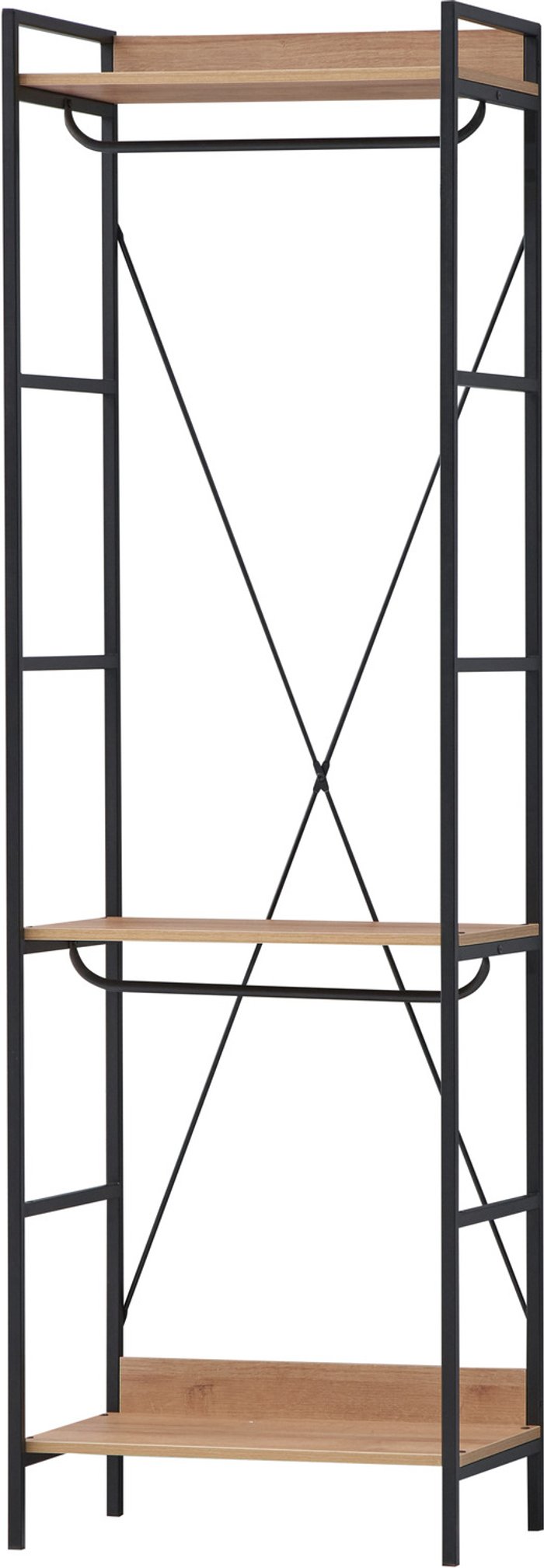 The Range | Claire Open Wardrobe With 3 Shelves - Riviera Oak Claire Open Wardrobe With 3 Shelves - Riviera Oak