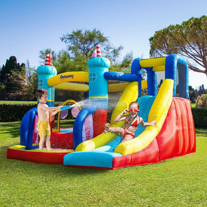 The Range | Outsunny Outsunny Kids Bounce Castle Slide Trampoline Pool Climbing Wall With Inflator Outsunny Outsunny Kids Bounce Castle Slide Trampoline Pool Climbing Wall With Inflator