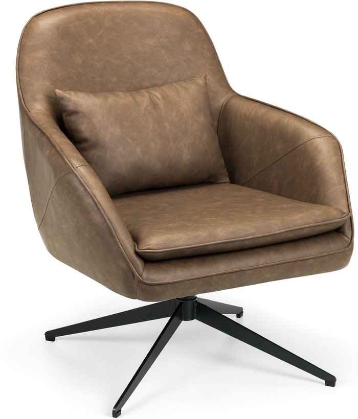 The Range | Julian Bowen Bowery Swivel Chair - Brown Julian Bowen Bowery Swivel Chair - Brown