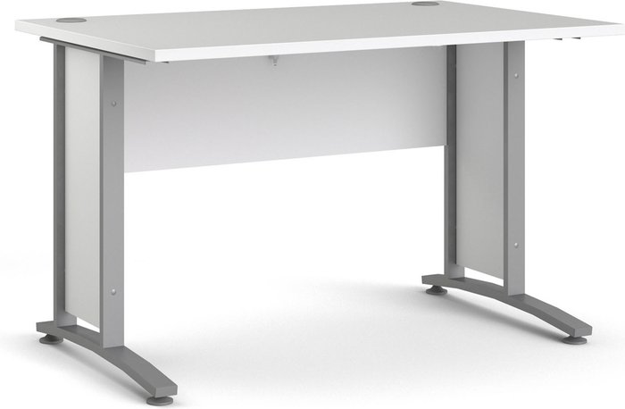 The Range | Furniture To Go White Prima Desk - Silver Legs Furniture To Go White Prima Desk - Silver Legs