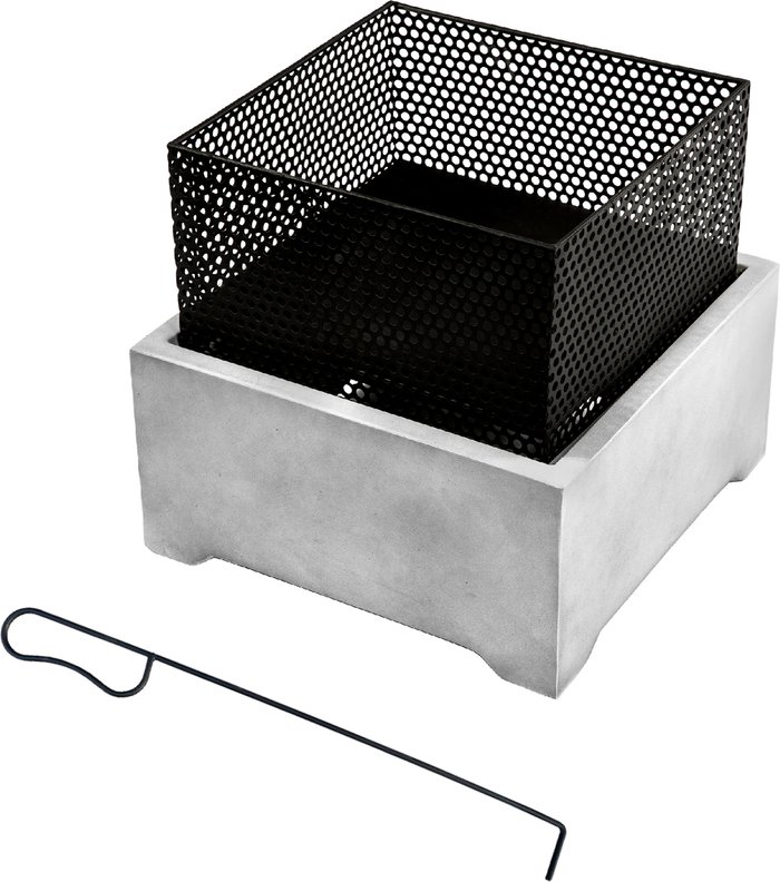 The Range | Teamson Home Teamson Home Peaktop Firepit Wood Burning Fire Pit Concrete Style with Steel Poker PT-FW0005 Teamson Home Teamson Home Peaktop Firepit Wood Burning Fire Pit Concrete Style with Steel Poker PT-FW0005