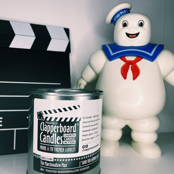 The Range | Clapperboard Ghostbusters Candle Toasted Marshmallow - White Clapperboard Ghostbusters Candle Toasted Marshmallow - White