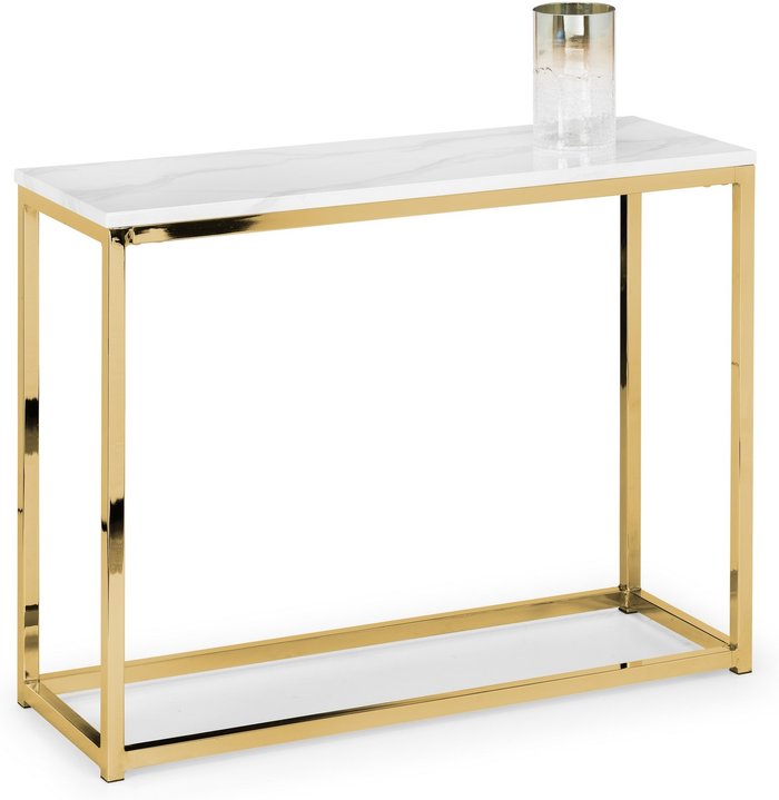 The Range | Dunelm Scala Marble Effect Gold Console Table Gold Dunelm Scala Marble Effect Gold Console Table Gold
