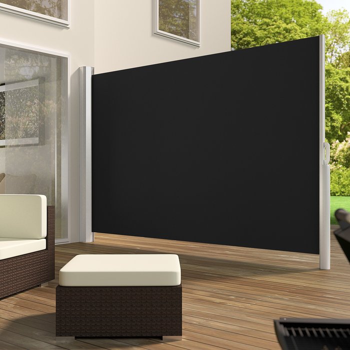 The Range | TECTAKE Tectake Garden Privacy Screen With Rectractable Mechanism Black TECTAKE Tectake Garden Privacy Screen With Rectractable Mechanism Black