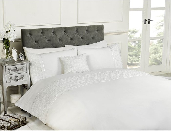 The Range | Rapport Home Limoges Duvet Set - White / Superking Rapport Home Limoges Duvet Set - White / Superking