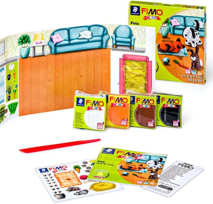 The Range | Staedtler Staedtler Fimo Kits Form and Play Pets Set Staedtler Staedtler Fimo Kits Form and Play Pets Set