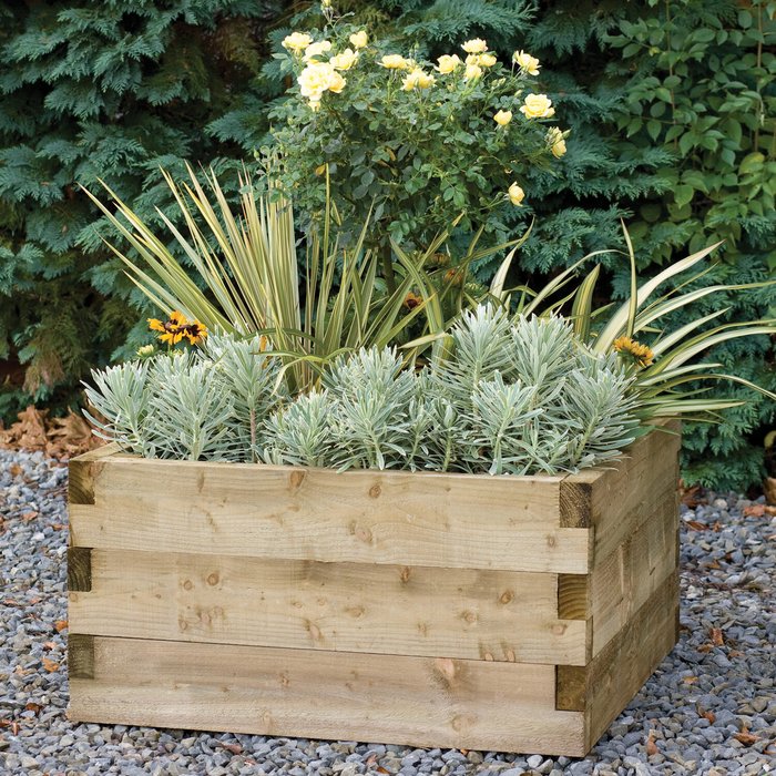 The Range | Forest Garden Forest Garden Caledonian Compact Raised Bed 90 x 90cm Forest Garden Forest Garden Caledonian Compact Raised Bed 90 x 90cm