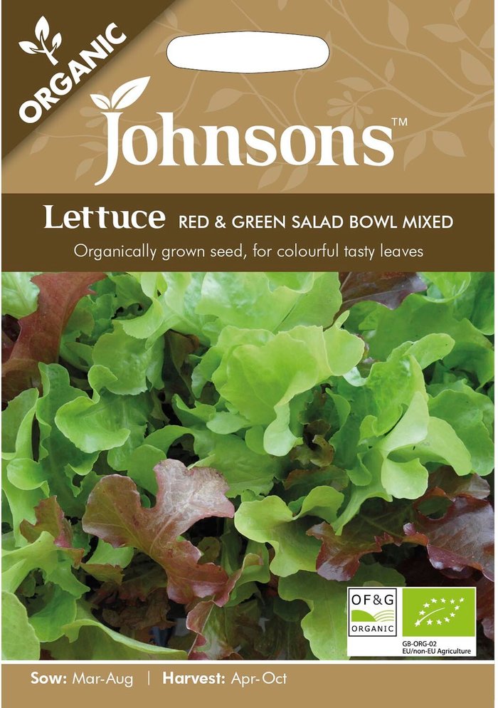 The Range | Johnsons Seeds Organic Red & Green Salad Bowl Mixed Lettuce Seeds Johnsons Seeds Organic Red & Green Salad Bowl Mixed Lettuce Seeds