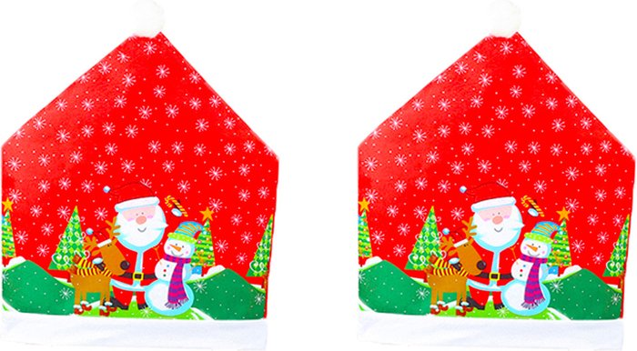 The Range | Christmas Dining Chair Covers - Red / Santa / 2 Christmas Dining Chair Covers - Red / Santa / 2