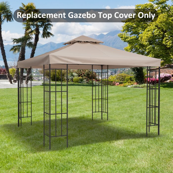 The Range | Outsunny 3 x 3(m) Gazebo Roof Top Replacement Cover - Beige Outsunny 3 x 3(m) Gazebo Roof Top Replacement Cover - Beige