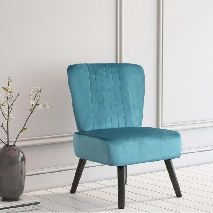 The Range | Neo Neo Crushed Velvet Shell Accent Chair - Teal Neo Neo Crushed Velvet Shell Accent Chair - Teal