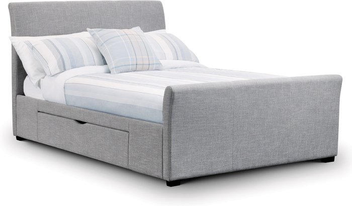 The Range | Julian Bowen King Size Capri Bed With Drawers - Light Grey - Light Grey Julian Bowen King Size Capri Bed With Drawers - Light Grey - Light Grey