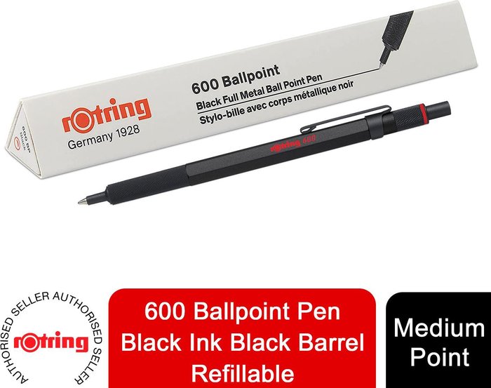 The Range | Rotring Rotring 600 - Ballpoint Pen Black Barrel / Ballpoint Pen Rotring Rotring 600 - Ballpoint Pen Black Barrel / Ballpoint Pen
