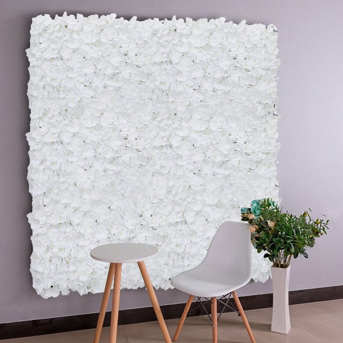 The Range | Livingandhome 2PCS Artificial Flowers Wall Panel Silk Rose for Backdrop Wedding Decoration - White Livingandhome 2PCS Artificial Flowers Wall Panel Silk Rose for Backdrop Wedding Decoration - White