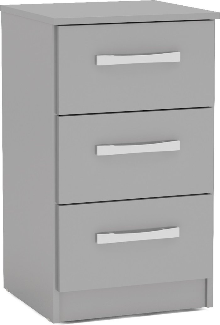 The Range | Dunelm Lynx Grey 3 Drawer Bedside Table Grey Dunelm Lynx Grey 3 Drawer Bedside Table Grey