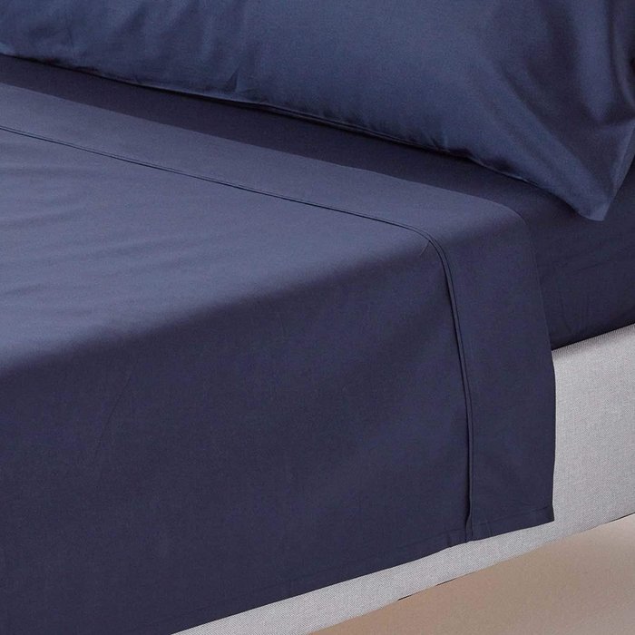 The Range | Homescapes 200 Thread Count Egyptian Cotton Flat Sheet - Navy / King Homescapes 200 Thread Count Egyptian Cotton Flat Sheet - Navy / King
