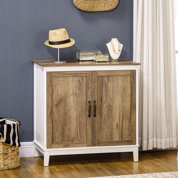 The Range | HOMCOM Farmhouse Storage Cabinet, Sideboard with Double Doors and Shelves - Dark Grey HOMCOM Farmhouse Storage Cabinet, Sideboard with Double Doors and Shelves - Dark Grey