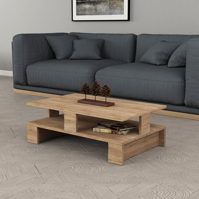The Range | Decortie Mansu Modern Coffee Table Anthracite Grey Multipurpose - Oak Decortie Mansu Modern Coffee Table Anthracite Grey Multipurpose - Oak