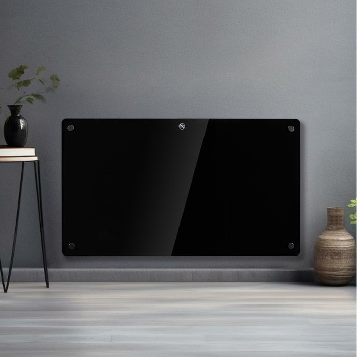 The Range | Futura Electric Glass Panel Heater 1500W Wall Mounted or Freestanding - Black Futura Electric Glass Panel Heater 1500W Wall Mounted or Freestanding - Black