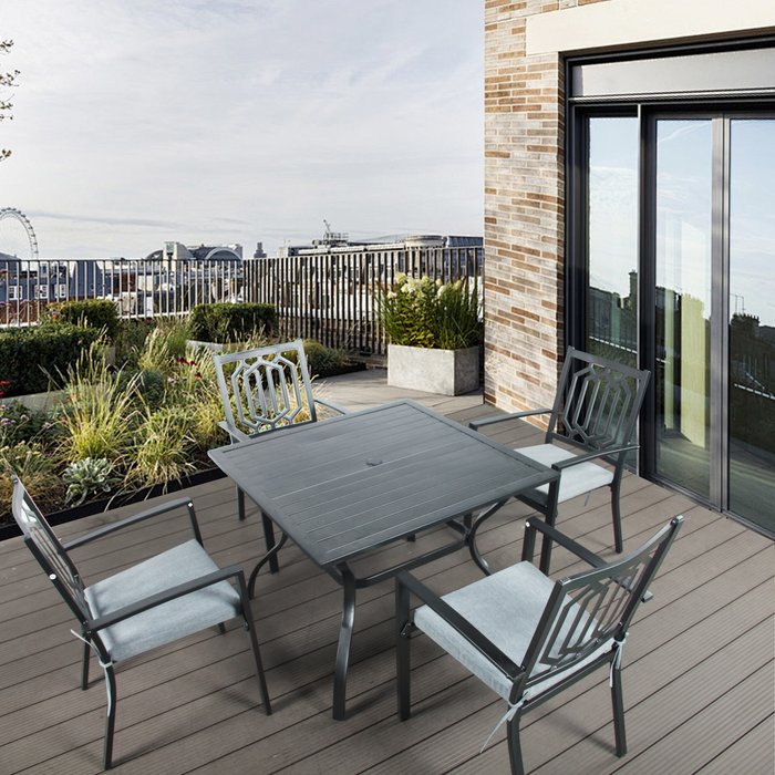 The Range | Outdoor Living Outdoor Living The Chorley 4 Seat Metal Dining Set Outdoor Living Outdoor Living The Chorley 4 Seat Metal Dining Set