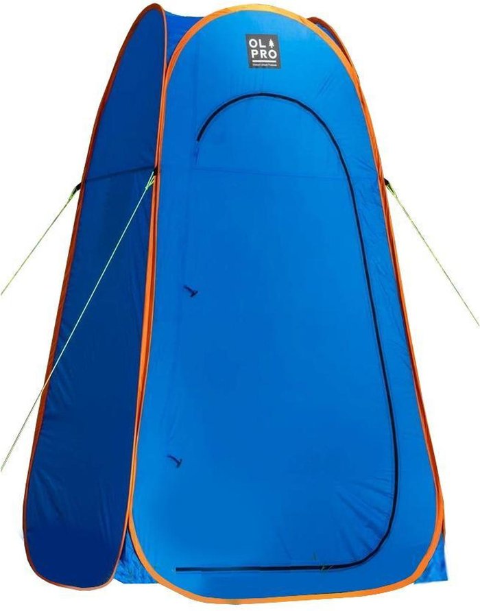 The Range | Olpro Olpro Shower Utility Tent with Removable Base - Blue/Orange Olpro Olpro Shower Utility Tent with Removable Base - Blue/Orange
