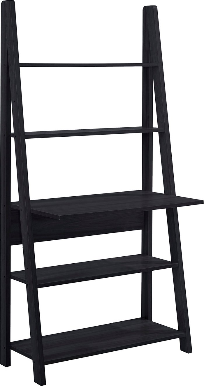 The Range | Riva Tall Ladder Desk Bookcase - Black Riva Tall Ladder Desk Bookcase - Black
