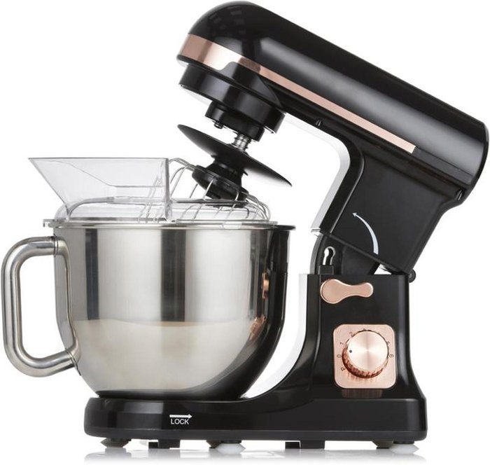 The Range | Tower Tower T12033RG 1000W 5L Stand Mixer - Black and Rose Gold Tower Tower T12033RG 1000W 5L Stand Mixer - Black and Rose Gold