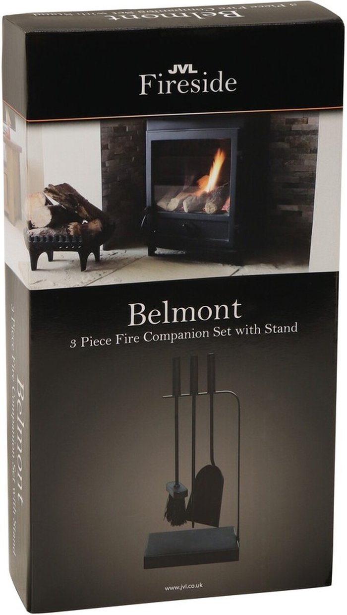 The Range | JVL JVL Belmont 4-Piece Fireside Companion Curve Tool Set - Black JVL JVL Belmont 4-Piece Fireside Companion Curve Tool Set - Black