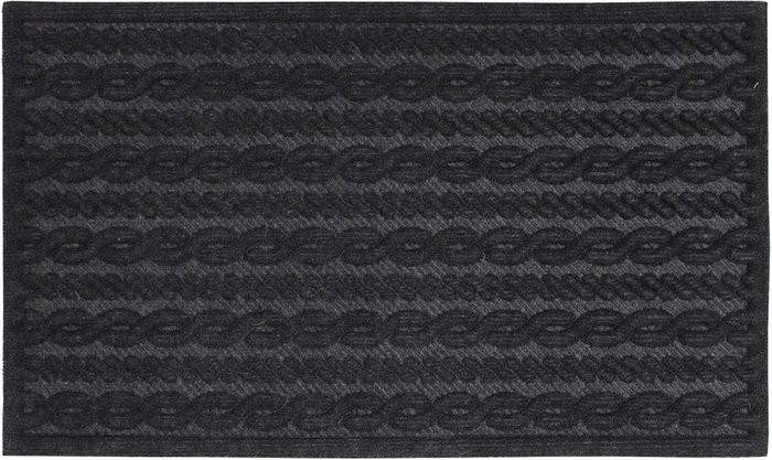 The Range | JVL JVL 45 x 75cm Braided Scraper Door Mat - Charcoal JVL JVL 45 x 75cm Braided Scraper Door Mat - Charcoal