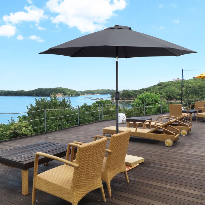 The Range | Outsunny Patio Umbrella Tilt Shelter - Grey Outsunny Patio Umbrella Tilt Shelter - Grey