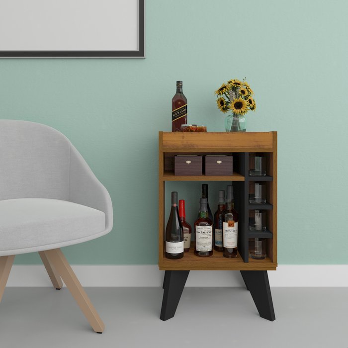 The Range | NAPLES Naples Mini Bar Side Table - Black Pine NAPLES Naples Mini Bar Side Table - Black Pine