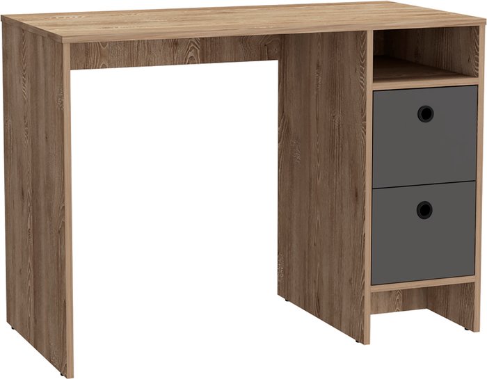 The Range | Core Products Ltd Vegas desk with two drawers - Bleached oak effect and grey Core Products Ltd Vegas desk with two drawers - Bleached oak effect and grey