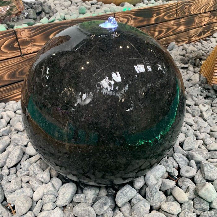The Range | Tranquility Tranquility 40Cm Black Granite Polished Sphere Solar Powered Water Feature Tranquility Tranquility 40Cm Black Granite Polished Sphere Solar Powered Water Feature