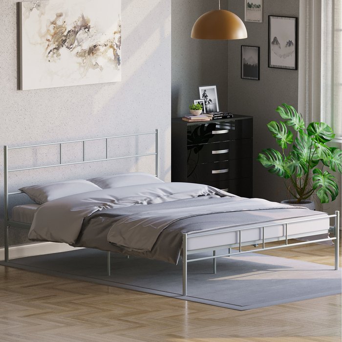 The Range | Dorset Bed Frame - Silver / King Dorset Bed Frame - Silver / King