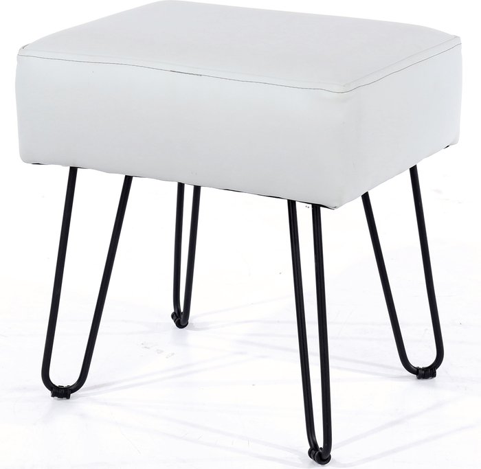 The Range | Core Products Ltd Aspen upholstered rectangular stool with black metal legs - Grey Core Products Ltd Aspen upholstered rectangular stool with black metal legs - Grey