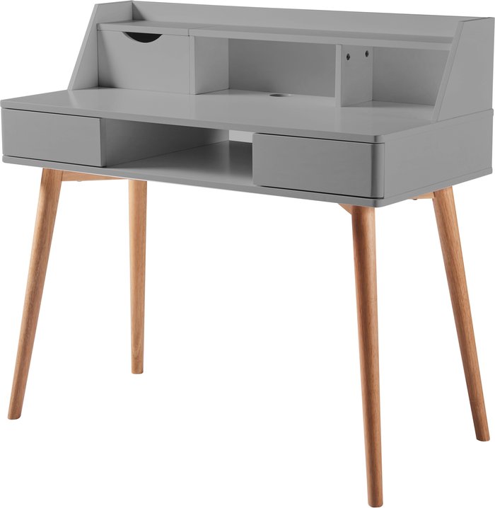 The Range | Teamson Home Versanora Creativo Wooden Writing Desk Grey - Grey Teamson Home Versanora Creativo Wooden Writing Desk Grey - Grey