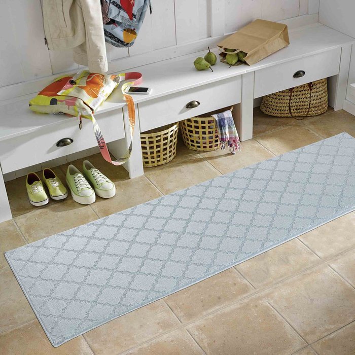 The Range | Serdim Rugs Serdim Rugs Trellis Anti Slip 9Mm Mats Silver 60X220 Cm Serdim Rugs Serdim Rugs Trellis Anti Slip 9Mm Mats Silver 60X220 Cm