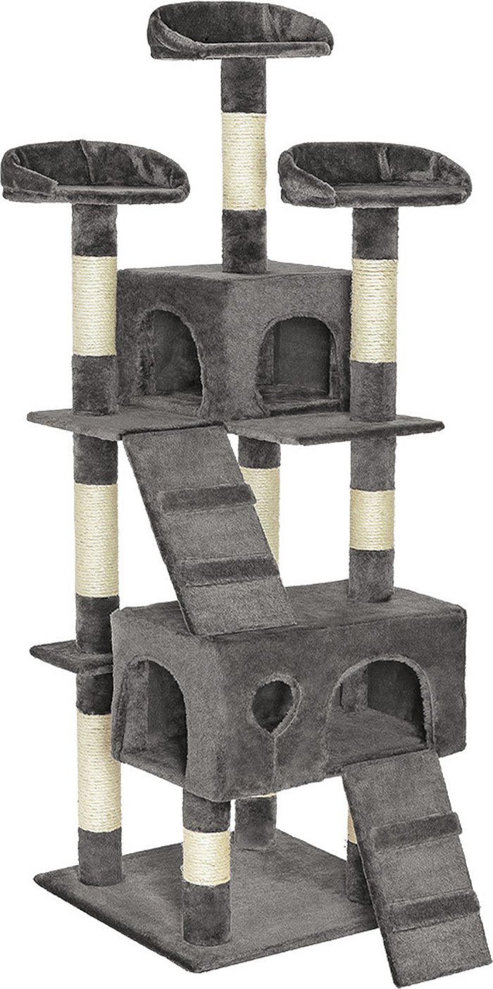 The Range | TECTAKE Tectake Cat Tree Scratching Post Mogli - Grey TECTAKE Tectake Cat Tree Scratching Post Mogli - Grey