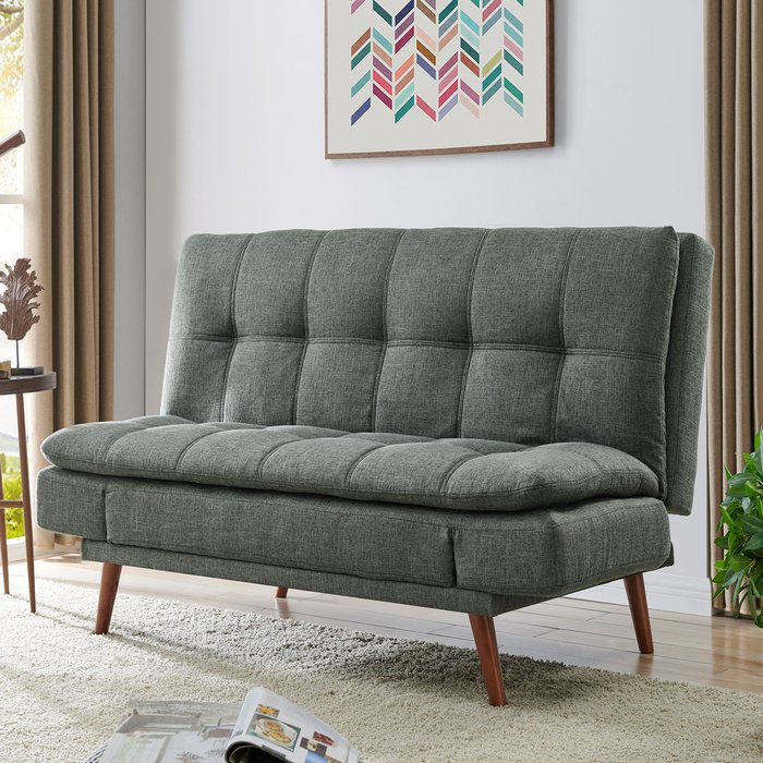 The Range | GRS Declan 3 Seater Fabric Sofa Bed With Wooden Legs - Light Grey GRS Declan 3 Seater Fabric Sofa Bed With Wooden Legs - Light Grey