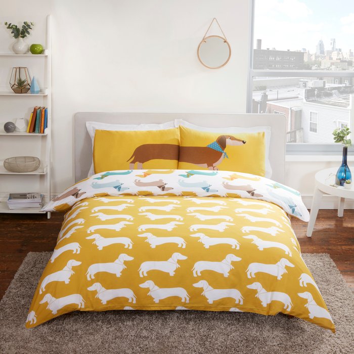 The Range | Sausage Dog Duvet Cover and Pillowcase Set - Double Sausage Dog Duvet Cover and Pillowcase Set - Double